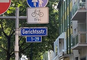 Ehemaliger Radweg Kaiserstraße