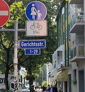 Ehemaliger Radweg Kaiserstraße